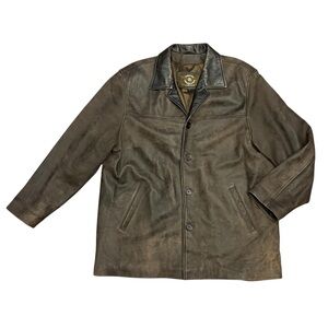 Sofari leather jacket brown size Large